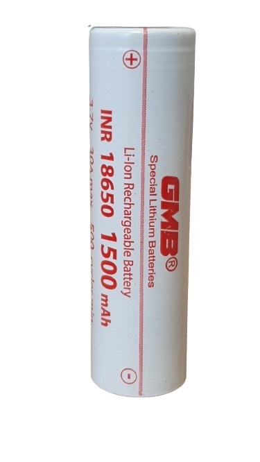 Акумулятор високотоковий Li-Ion GMB INR18650 1500mAh 3.7V 30A max