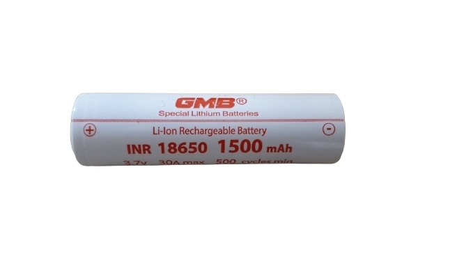 Акумулятор високотоковий Li-Ion GMB INR18650 1500mAh 3.7V 30A max