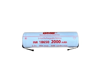 Акумулятор високотоковий Li-Ion GMB INR18650 2000mAh 3.7V 30A max