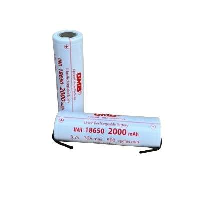 Акумулятор високотоковий Li-Ion GMB INR18650 2000mAh 3.7V 30A max