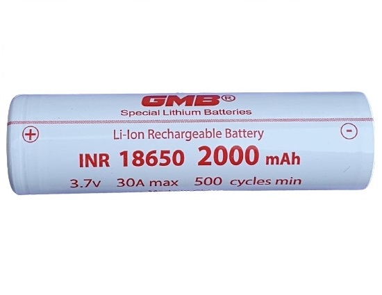 Акумулятор високотоковий Li-Ion GMB INR18650 2000mAh 3.7V 30A max