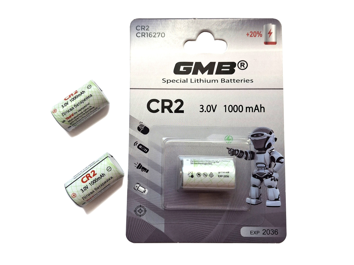 100 шт. GMB CR2 3.0V 1000mAh  Літієва батарейка, блістер, ЛОТ 100 шт.